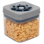 Load image into Gallery viewer, Michael Graves Design Twist ‘N Lock Square 1 Liter Clear Plastic Canister, Indigo $6 EACH, CASE PACK OF 6