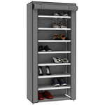 Load image into Gallery viewer, Home Basics 8 Tier Portable Polyester Shoe Closet, Grey $20.00 EACH, CASE PACK OF 5
