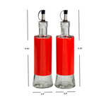Load image into Gallery viewer, Home Basics Essence Collection 2 Piece Oil & Vinegar Set, Red $5.00 EACH, CASE PACK OF 12