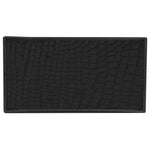Load image into Gallery viewer, Home Basics Faux Crocodile Plastic Vanity Tray, Black $5 EACH, CASE PACK OF 8