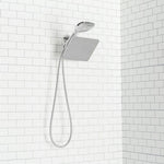 Load image into Gallery viewer, Home Basics Dual Rainfall Shower Massager, Chrome $20.00 EACH, CASE PACK OF 6