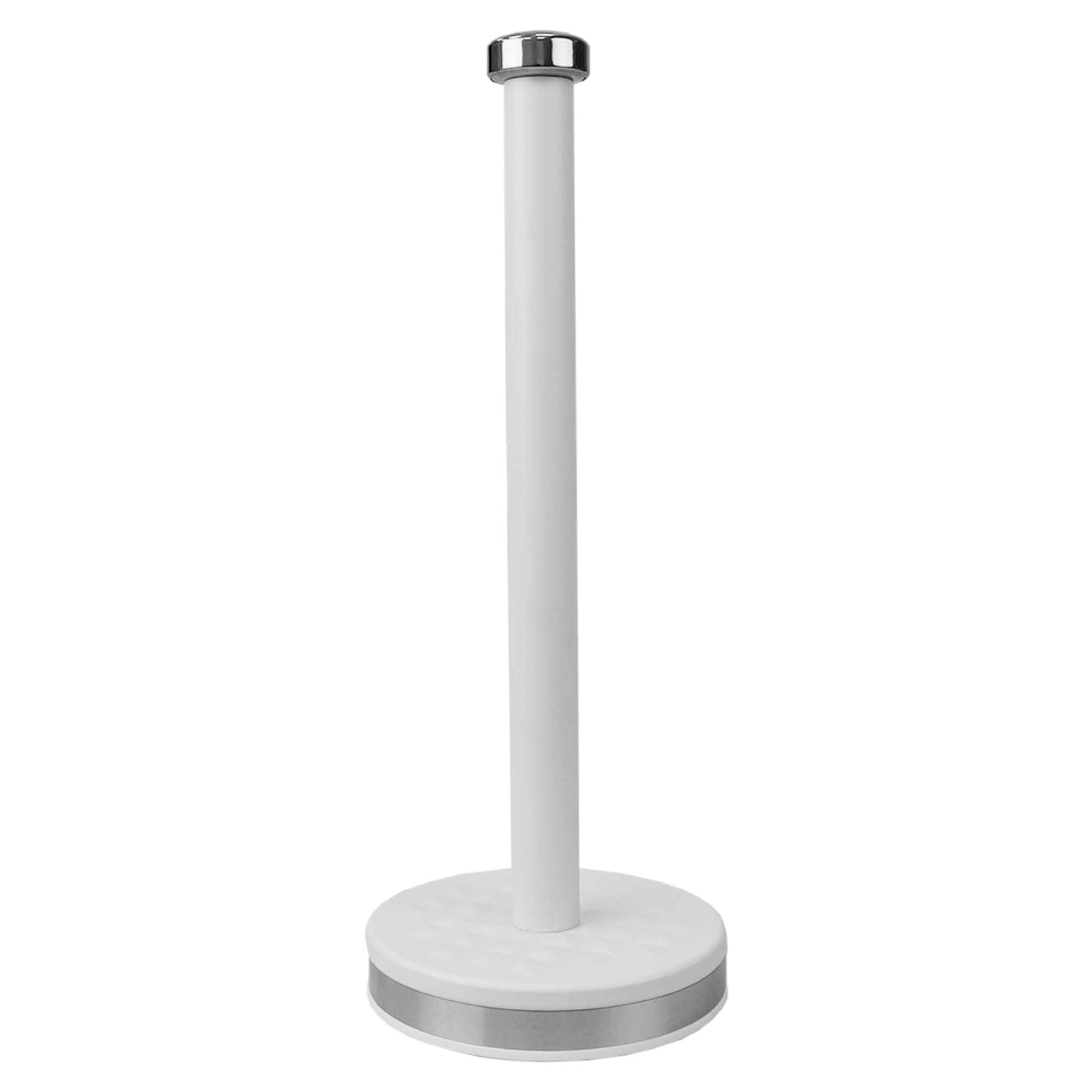Michael Graves Design Soho Freestanding Tin Paper Towel Holder with Easy Twist On Finial, White $12.00 EACH, CASE PACK OF 12