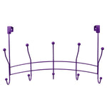 Load image into Gallery viewer, Home Basics Shelby 5 Hook Over the Door Hanging Rack, Purple $6.00 EACH, CASE PACK OF 12