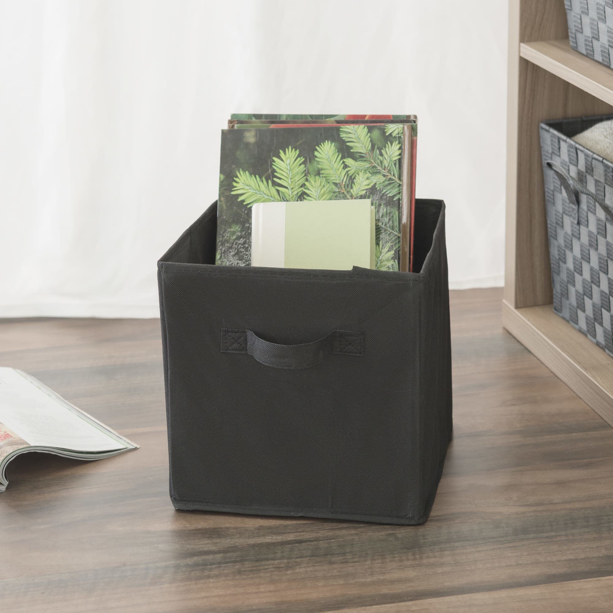 Home Basics Collapsible and Foldable Non-Woven Storage Cube, Black $3.00 EACH, CASE PACK OF 12