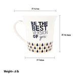 Load image into Gallery viewer, Home Basics Motivational Quote Bone China 12 oz. Novelty Mug - Assorted Colors