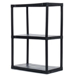 Load image into Gallery viewer, Home Basics 3 Tier Plastic Shelf, (37-inch), Black $25.00 EACH, CASE PACK OF 1
