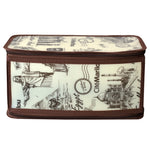 Load image into Gallery viewer, Home Basics Cities Small  Zippered Plastic Storage Box, Brown $4 EACH, CASE PACK OF 12
