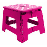 Load image into Gallery viewer, Home Basics Small Plastic Folding Stool with Non-Slip Dots - Assorted Colors
