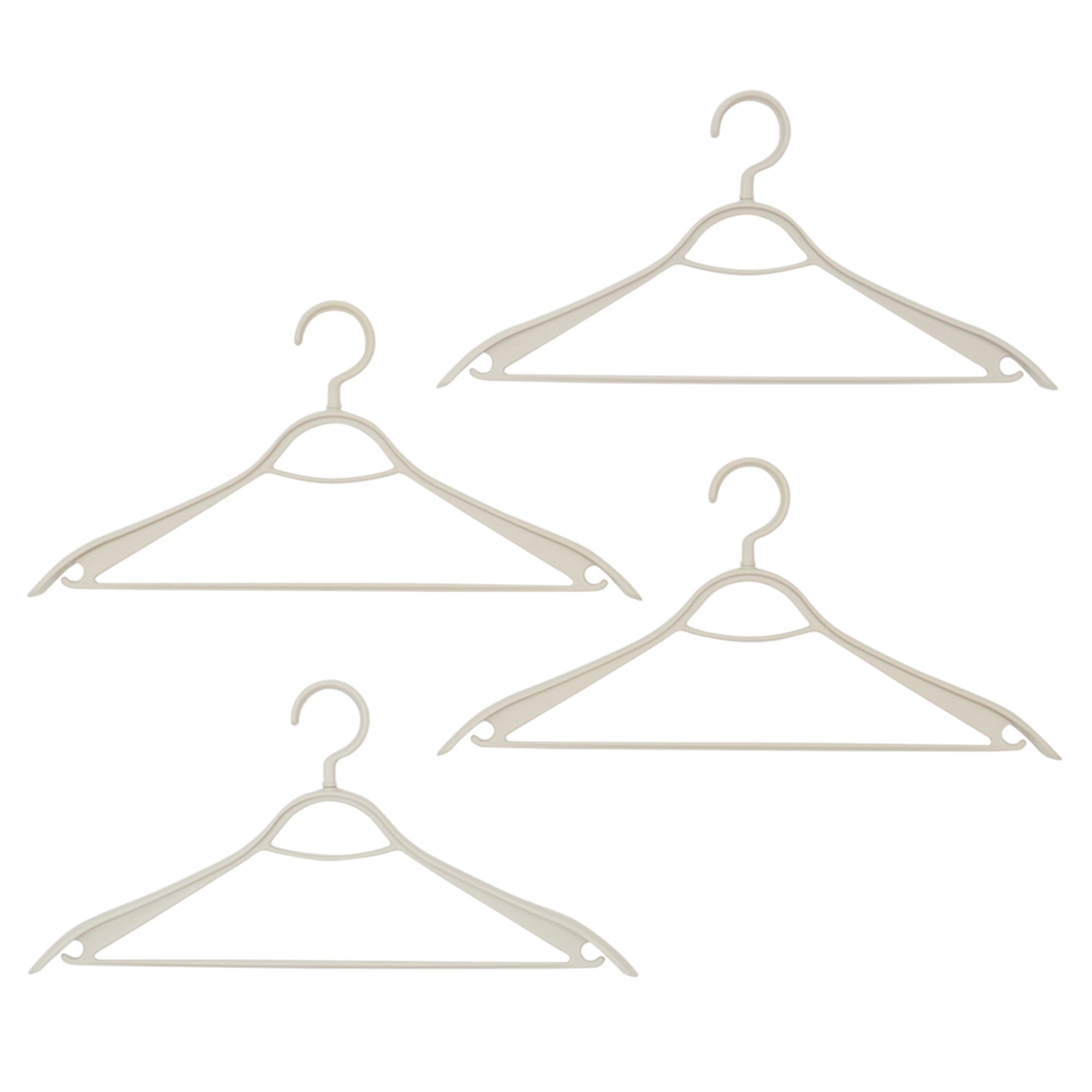 Home Basics Plastic Hangers, (Pack of 4), Timber Beige $5 EACH, CASE PACK OF 12