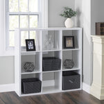 Load image into Gallery viewer, Home Basics 9 Open Cube Organizing Wood Storage Shelf, White $100 EACH, CASE PACK OF 1