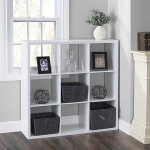 Home Basics 9 Open Cube Organizing Wood Storage Shelf, White $100 EACH, CASE PACK OF 1
