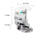 Load image into Gallery viewer, Home Basics 4-Section Swivel Jewelry Organizer, Clear $5.00 EACH, CASE PACK OF 12