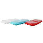 Load image into Gallery viewer, Home Basics No Spill Quick Release Stackable Plastic Ice Cube Tray with Removable Snap-on Lid - Blue
