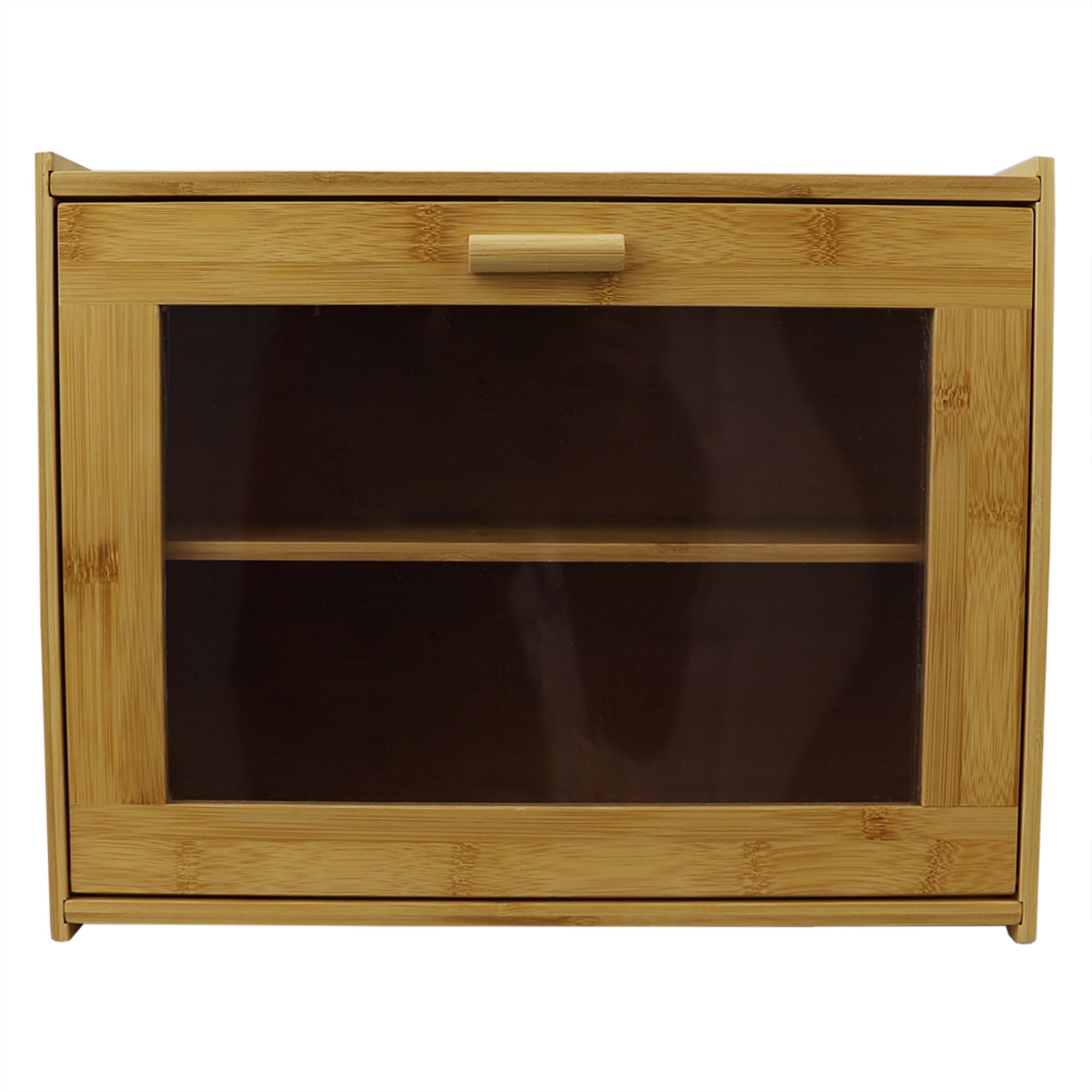 Home Basics 2 Tier Bamboo Bread Box with Peek-Through Acetate Window, Natural $35.00 EACH, CASE PACK OF 4