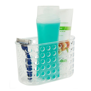 Home Basics Large Plastic Bath Caddy with Suction Cups, Clear $2.50 EACH, CASE PACK OF 24