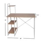 Load image into Gallery viewer, Home Basics Computer Desk With 3 Shelves, Natural $50 EACH, CASE PACK OF 1