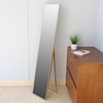 Load image into Gallery viewer, Home Basics 11” x 58” Easel Back Full Length Mirror with MDF Frame, Gold $20.00 EACH, CASE PACK OF 4
