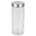 Load image into Gallery viewer, Home Basics  X-Large 67oz. Round Glass Canister with Air-Tight Metal Lid, Clear $4.00 EACH, CASE PACK OF 12
