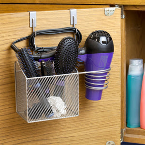 Home Basics Steel Over the Cabinet Hairdryer Organizer, Silver $8.00 EACH, CASE PACK OF 6