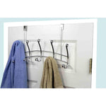 Load image into Gallery viewer, Home Basics Arch Chrome 5 Hook Over the Door Hanging Rack $6.00 EACH, CASE PACK OF 12
