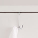 Load image into Gallery viewer, Home Basics Over the Door Double Hook with Rounded Knobs, Chrome $1.50 EACH, CASE PACK OF 36