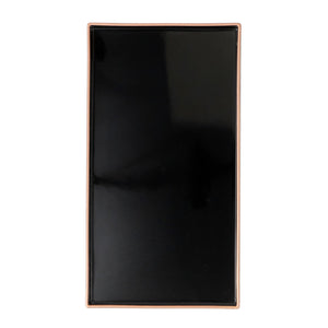 Home Basics 7" x 14" Decorative Vanity Tray with Contrasting Gold Trim, Black $5.00 EACH, CASE PACK OF 8