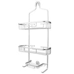 Load image into Gallery viewer, Home Basics 2 Tier Aluminum Shower Caddy with Integrated Hooks and Soap Tray, Grey $15 EACH, CASE PACK OF 6
