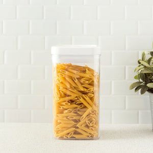 Home Basics 2.3 Liter Twist 'N Lock Air-Tight Square Plastic Canister, White $6.00 EACH, CASE PACK OF 6