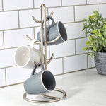 Load image into Gallery viewer, Michael Graves Design Simplicity 6 Hook Steel Mug Tree, Satin Nickel $12.00 EACH, CASE PACK OF 6