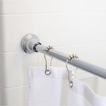 Load image into Gallery viewer, Home Basics Empire 47-72” Adjustable Tension Mounted Straight Steel Shower Curtain Rod, Chrome $12.00 EACH, CASE PACK OF 12