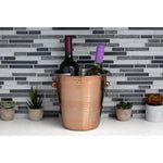 Load image into Gallery viewer, Home Basics 4 Qt Hammered Steel Ice and Beverage Storage Bucket with Ring Handles, Copper $10 EACH, CASE PACK OF 12