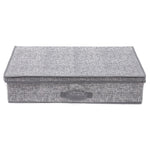 Load image into Gallery viewer, Home Basics Graph Line Non-Woven Under the Bed Storage Box with Label Window and Lid, Grey
 $8.00 EACH, CASE PACK OF 12
