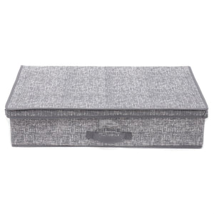 Home Basics Graph Line Non-Woven Under the Bed Storage Box with Label Window and Lid, Grey
 $8.00 EACH, CASE PACK OF 12