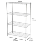 Load image into Gallery viewer, Home Basics 4 Tier Wide Steel Wire Shelf, Grey $40.00 EACH, CASE PACK OF 4