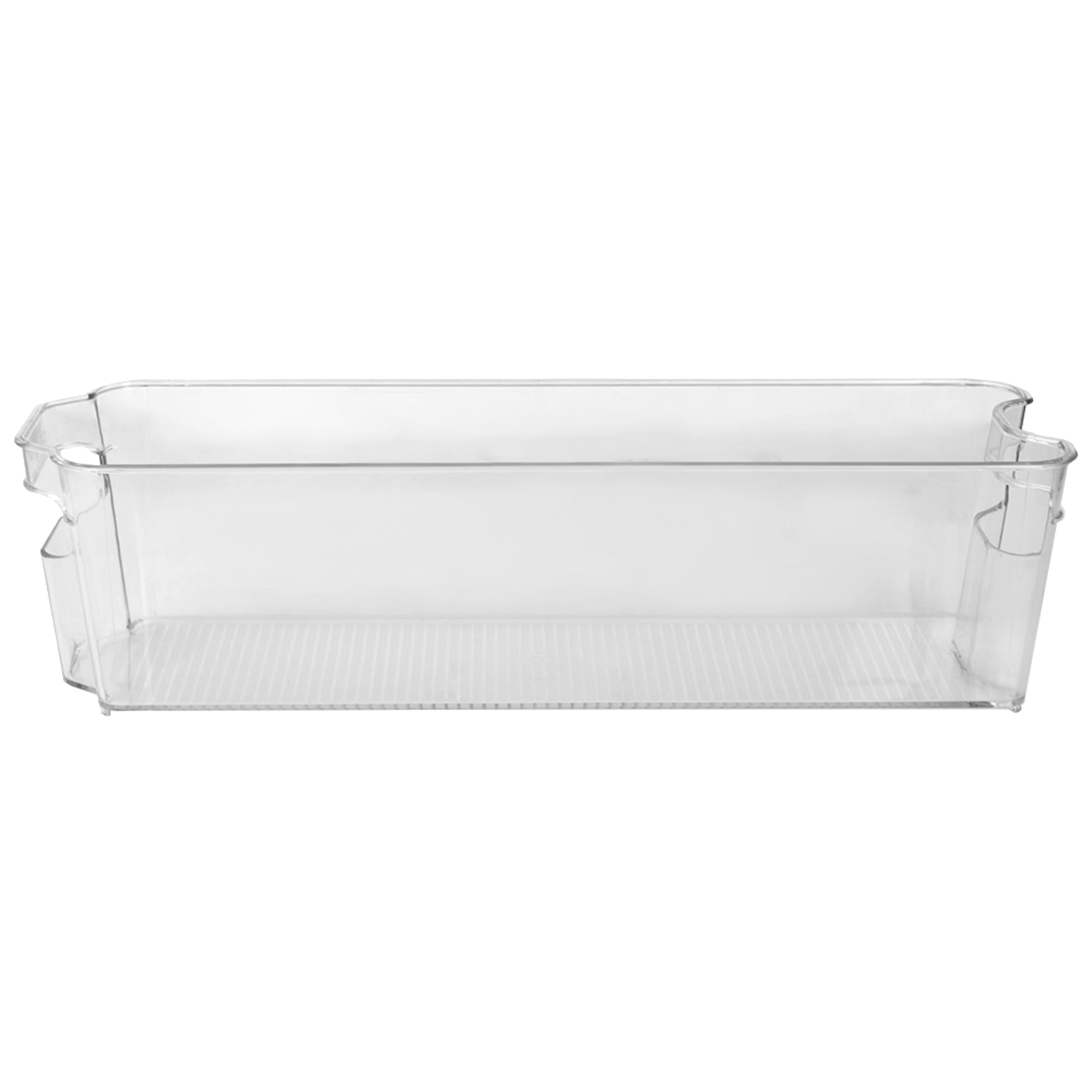 Home Basics Small Plastic Fridge Bin with Handle, Clear $3.00 EACH, CASE PACK OF 12