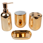 Load image into Gallery viewer, Home Basics 4 Piece Ceramic Bath Accessory Set, Copper $15.00 EACH, CASE PACK OF 12
