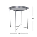 Load image into Gallery viewer, Home Basics Foldable Round Multi-Purpose Side Accent Metal Table, Silver $15 EACH, CASE PACK OF 6