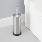 Load image into Gallery viewer, Home Basics Brushed Metal Toilet Brush with Holder $5.00 EACH, CASE PACK OF 12