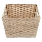 Load image into Gallery viewer, Home Basics X-Large Faux Rattan Basket with Cut-out Handles, Taupe $10 EACH, CASE PACK OF 6
