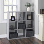 Load image into Gallery viewer, Home Basics 9 Open Cube Organizing Storage Shelf, Grey $125.00 EACH, CASE PACK OF 1