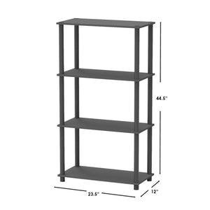 Home Basics 4 Tier Storage Shelf, Grey $40.00 EACH, CASE PACK OF 1