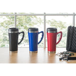 Load image into Gallery viewer, Home Basics Stainless Steel Travel Mug with Handle - Assorted Colors
