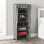 Load image into Gallery viewer, Home Basics 8 Tier Portable Polyester Shoe Closet, Grey $20.00 EACH, CASE PACK OF 5