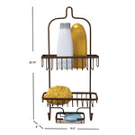 Load image into Gallery viewer, Home Basics Heavyweight Shower Caddy, Bronze $12 EACH, CASE PACK OF 6