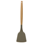 Load image into Gallery viewer, Home Basics Karina High-Heat Resistance Non-Stick Safe Silicone Spatula with Easy Grip Beech Wood Handle, Grey $2.50 EACH, CASE PACK OF 24