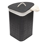 Load image into Gallery viewer, Home Basics Folding Corner Bamboo Hamper with Liner, Black $15.00 EACH, CASE PACK OF 6
