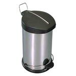 Load image into Gallery viewer, Home Basics 30 Liter Brushed Stainless Steel  with Plastic Top Waste Bin, Silver $40.00 EACH, CASE PACK OF 2
