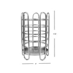 Load image into Gallery viewer, Home Basics Simplicity Collection Free-Standing Utensil and Cutlery Holder with Quick Draining Holes, Satin Chrome $7 EACH, CASE PACK OF 12