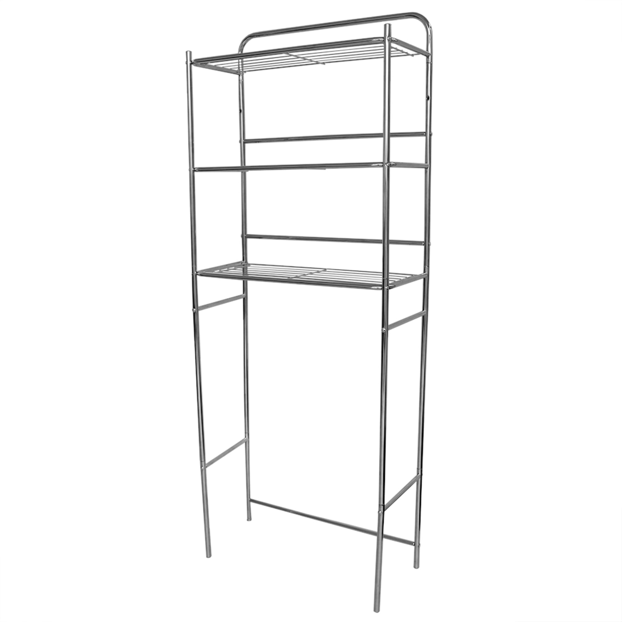 Home Basics 3 Tier  Steel Space Saver Over the Toilet Bathroom Shelf with Open Shelving, Chrome $25.00 EACH, CASE PACK OF 6