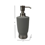 Load image into Gallery viewer, Home Basics Rubberized Plastic Countertop Soap Dispenser, Grey $5 EACH, CASE PACK OF 12
